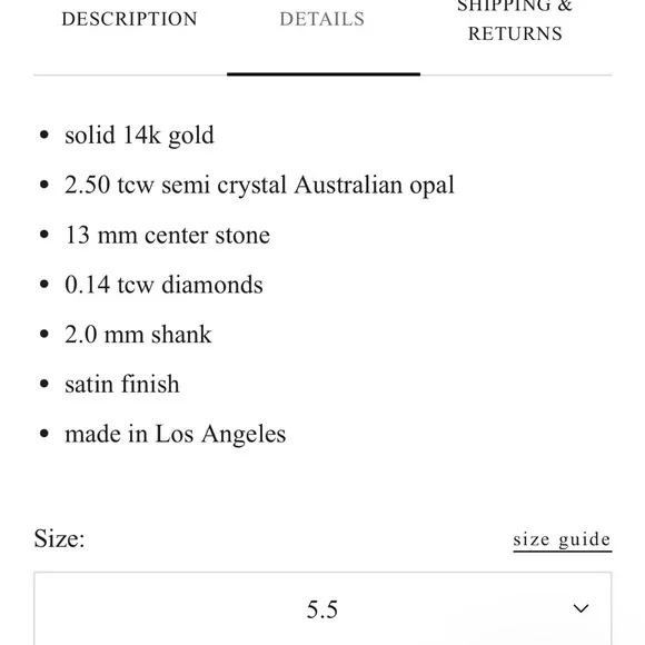 🚫SOLD🚫SIRCIAM STARDUST OPAL RING - Picture 6 of 13